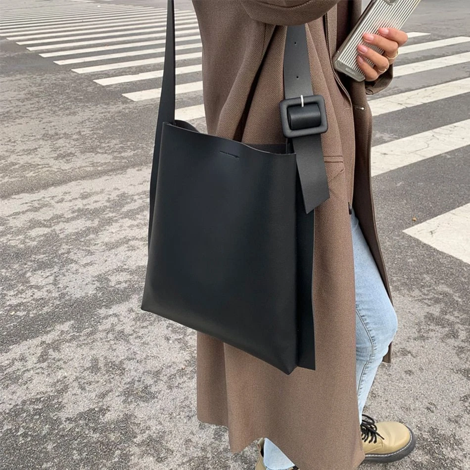 Shoulder Bag Large Capacity Soft Leather Rectangular Tote Bag Luxury Handbag 1PC