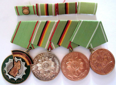 ORDENSSPANGE MdI mit 4 verschiedenen Orden & Interimsspangen    DDR SED MfS NVA