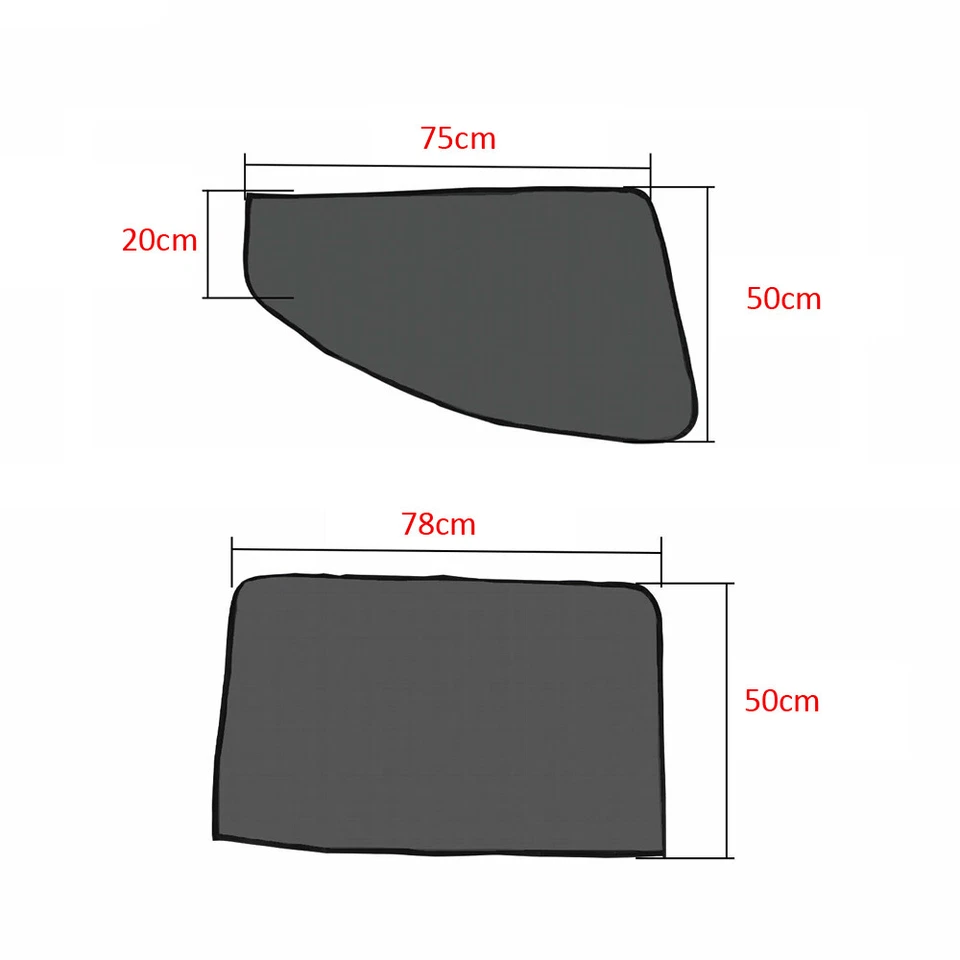 4 магнитных сетчатых солнцезащитных козырька для переднего заднего стекла автомобиля защита от ультрафиолета - Изображение 4 из 4