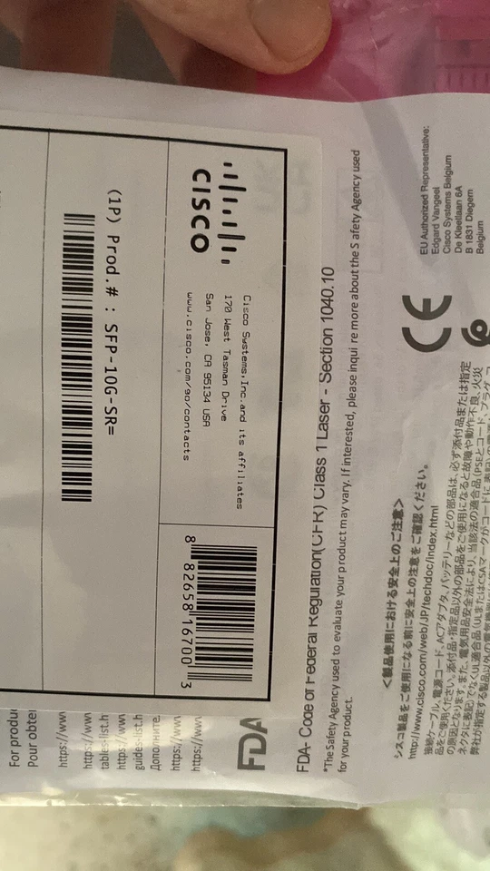 Cisco SFP-10G-SR Transceiver Module - Image 2 of 2