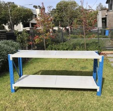 400kg Heavy Duty Warehouse Workbench Shelves Work Bench Garage Rack Work Benches