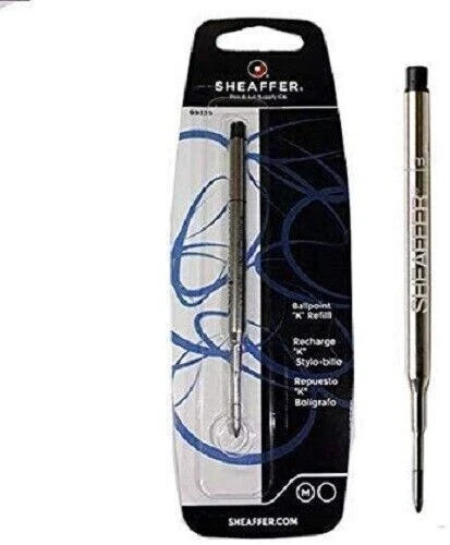 Sheaffer K Ballpoint Ball Pen Refill Medium Point Black Ink Ballpen (99335) NEW  - image 2 of 2