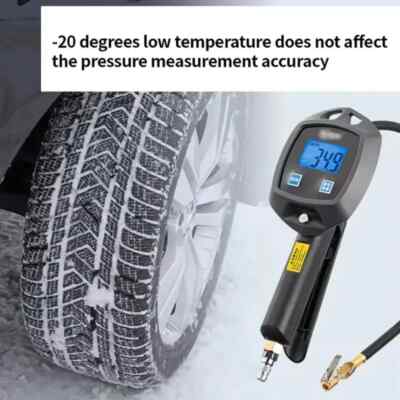Car Tire Inflation Barometer Tire Pressure Digital Display Gas Pump Gauge