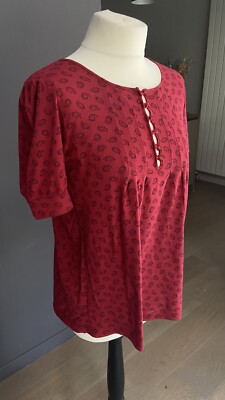 Top T Shirt Marc Jacobs Coton Rouge Avec Motifs T. S (36/38)