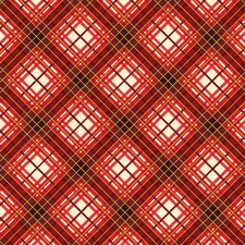 Feline Drive Fabric CHRISTMAS MUSICAL Holiday Plaid Red Fat Quarter 18"x22" FQ