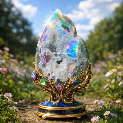 #ad Natural Rainbow Angel Aura Sphalerite Titanium Flame Tower Healing Crystal Stone $26.90