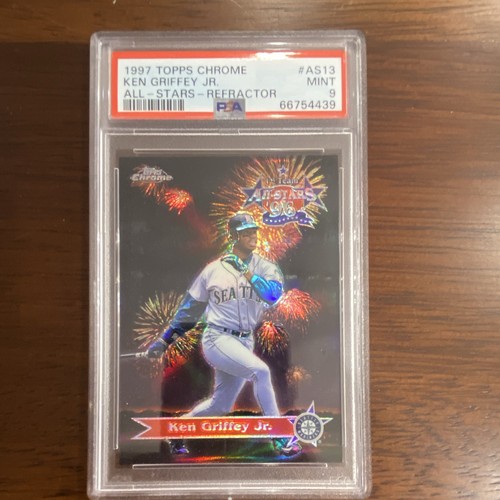 Topps 1997 Chrome All-Stars Refractor Ken Griffey Jr Lofton Phillips #AS13 PSA 9