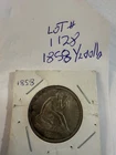 1858 seated liberty half dollar au     Lot #1128