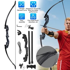 53" Archery Takedown Recurve Bow Hunting Target Practice Shooting for Right Hand
