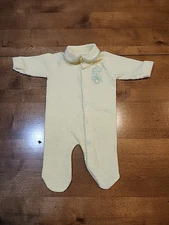 VTG  1980's LULLABY LAND Newborn 😴 Footed Sleeper Made-USA 100% Poly Yellow 