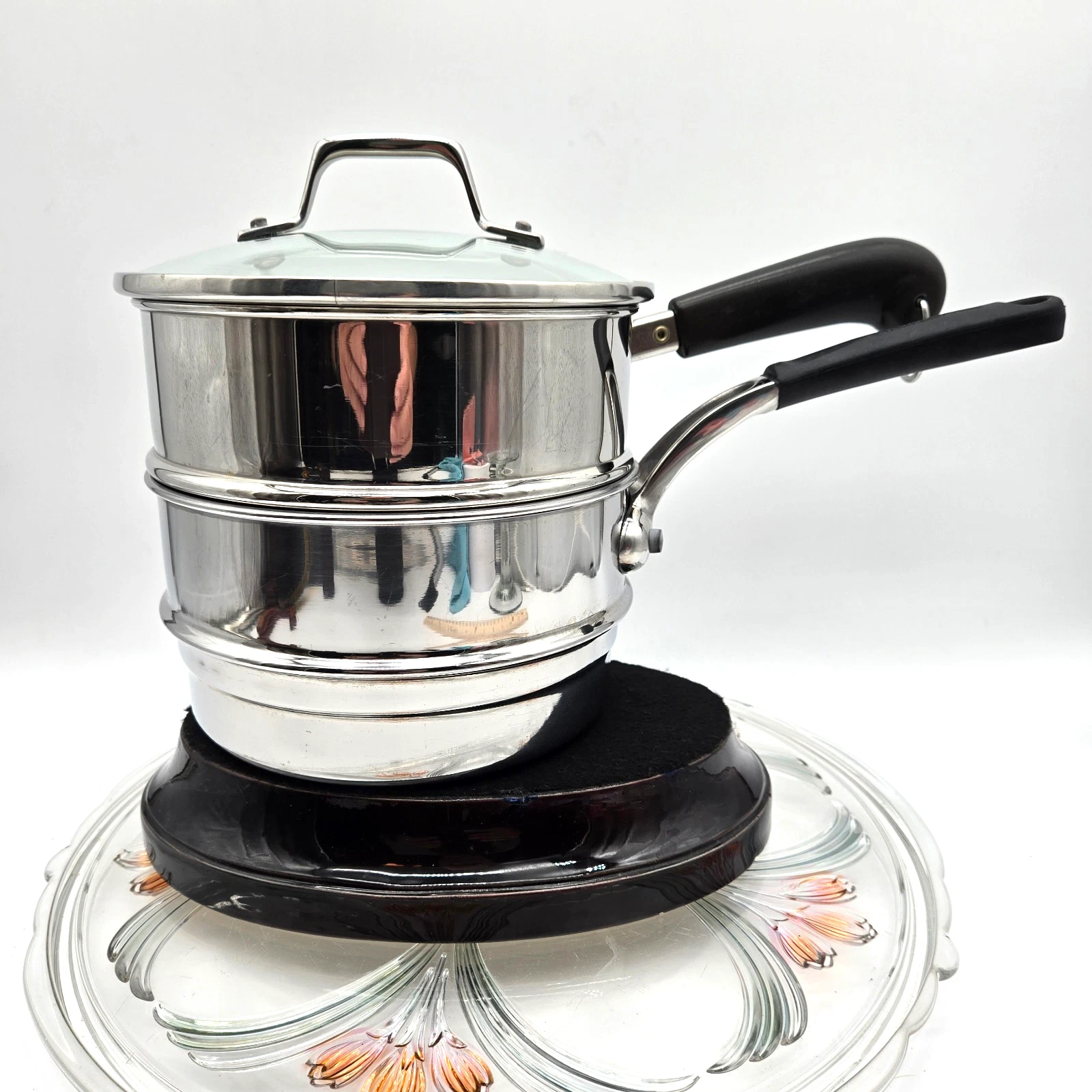 Farberware Steamer and Double Boiler for 2 Qt & 3 Qt Sauce Pan Stinless Steel.