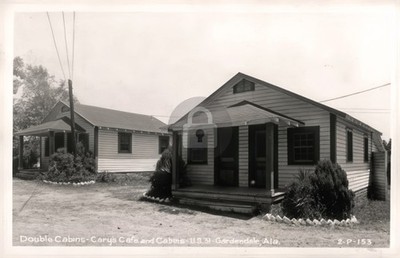 Gardendale AL Cary's Cafe & Cabins Double Cabins Cline RPPC Photo Postcard COPY