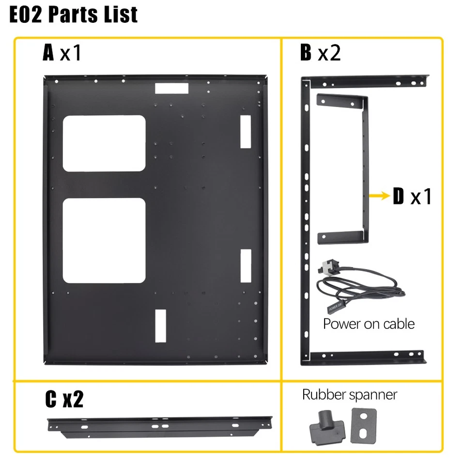 Open Stand-Up and Stackable PC Case Supports EATX ATX M-ATX ITX Motherboards - Image 3 of 4