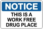 Workplace Safety Signage Tin Metal Signs Home Décor Vintage Work Free Drug Place