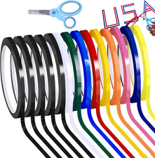 10 Colors 14 Rolls Whiteboard Art Tape 1/4" Wide X 55yd Long Per Roll Artist Tap
