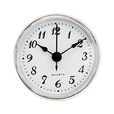 Miniatur 70mm/2,8 Zoll Uhr Einsatz Uhr Kopf weiß Gesicht Silber Ton Lünette