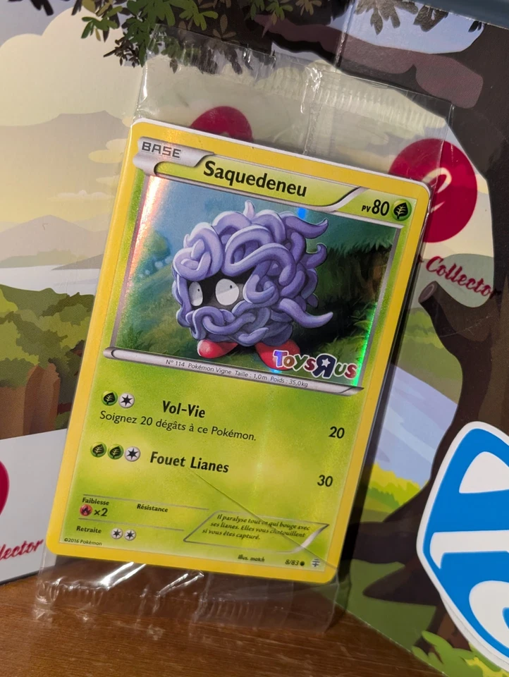 FRENCH Saquedeneu Tangela Pokémon TCG Toys R Us Promo Sealed 8/83 Holo - Image 2 of 3