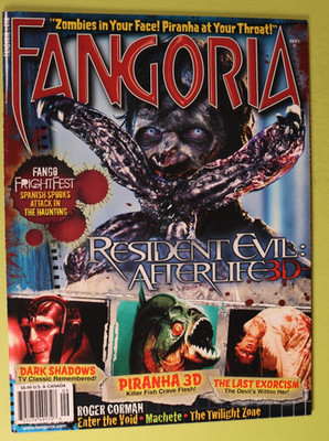 Fangoria Magazine #296 September 2010 Piranha 3D Resident Evil Dark Shadows NM-