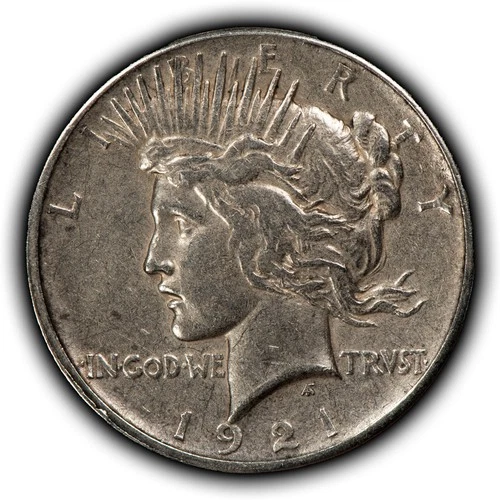 1921 $1 Silver Peace Dollar - High Relief Key Date - XF - SKU-B5532
