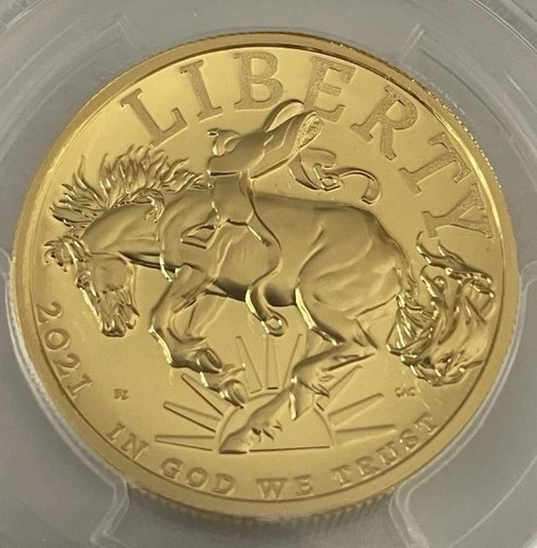 2021-W American Liberty High Relief $100 PR70DCAM PCGS FDOI – Cowboy Coin of the