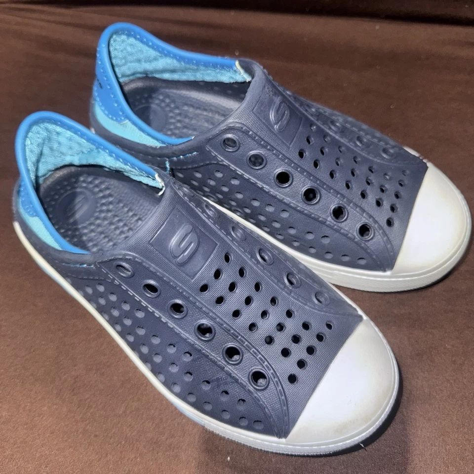 Zapatos Nativos Niños Jefferson Azul Marino Goma Zapatos Sin Cordones C6 Foto 2 de 4