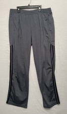 Adidas Sweatpants Mens Size Medium 3 Stripe Gray Pockets Active 360