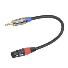 3.5mm TRS Male to 3Pin XLR Female Cable Dual Layer Shielded Mic Audio Cable
