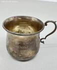 Lunt Sterling Silver Baby Cup 126g Engraved Gracie Christening Cup Pattern 502