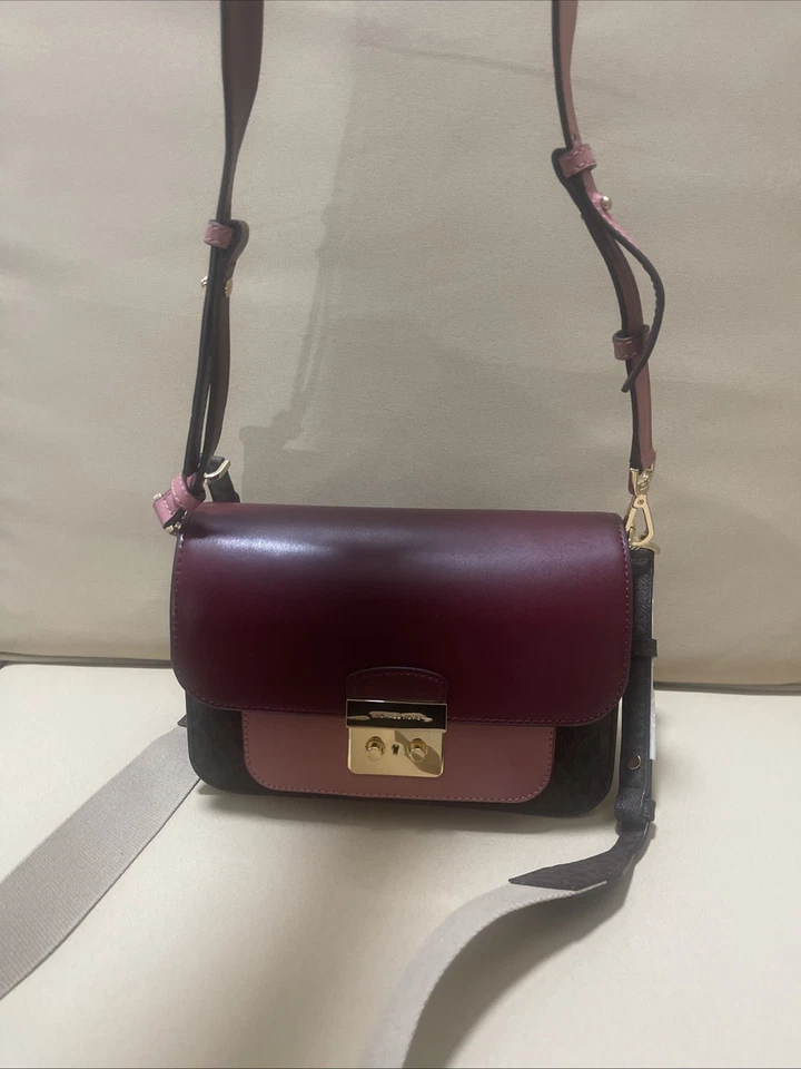 NWT MICHAEL KORS Sloan Editor Large Shoulder Bag – Oxblood Multi $398 - Image 2 of 4