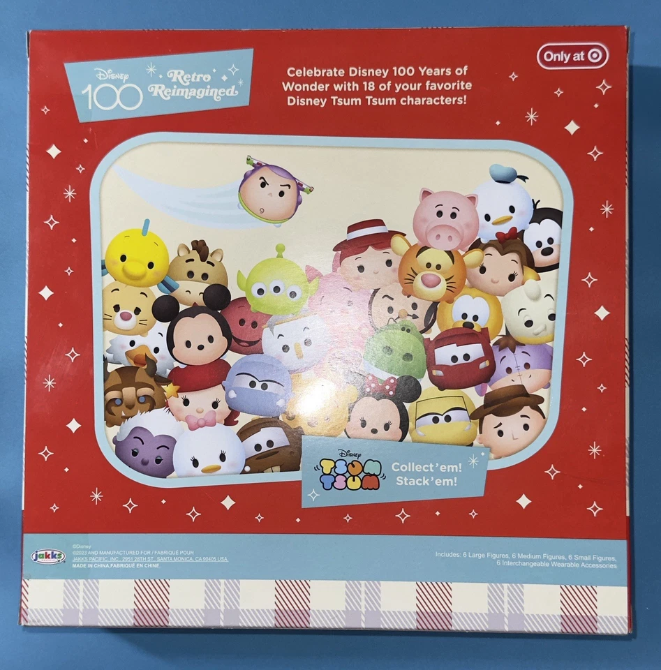 Disney 100 TSUM TSUM Retro Reimaginado 18 Figuras de Vacaciones Paquete TOY STORY CARS 2023 Foto 2 de 4