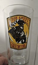 Depot STREET Brewing  Pint GLASS 2005 VINTAGE Jonesborough Tennessee  CRAFT BREW