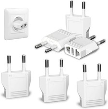 6 Pack European Travel Plug Adapter, US to Europe Plug Adapter, Type C Wall Outl