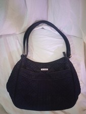 Vera Bradley Blue Tote Bag Purse Glenna Moonlight Navy EUC