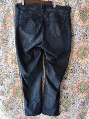 Democracy Womens Size 16W Ab Solution Dark Wash Straight Leg Jeans