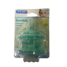 The First Years Soothie Infant Bottle Nipples Slow Flow 3m New