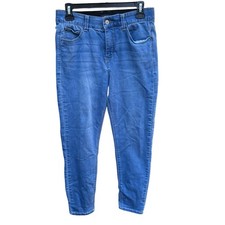 Curve Appeal Jeans Comfort Waist High Rise Skinny Blue Stretch Basic Denim Sz 6