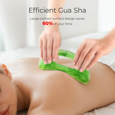 Body Gua Sha Massage Tool with Handle, Larger Guasha Tool for Back Neck Face ...