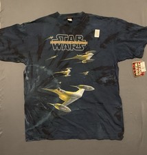 Vintage Star Wars Shirt Mens Large DeadStock Single Stitch Naboo Fighter Squad