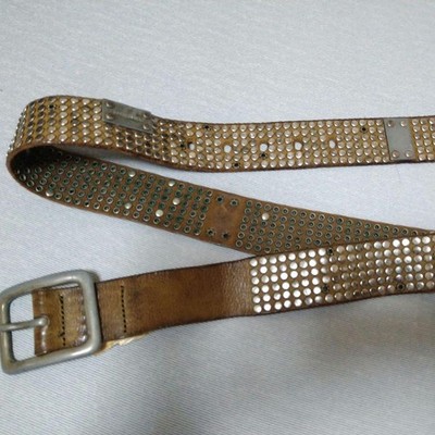 Diesel Men Rare Hard to find Studded Belt 2 Made in Italy Leather