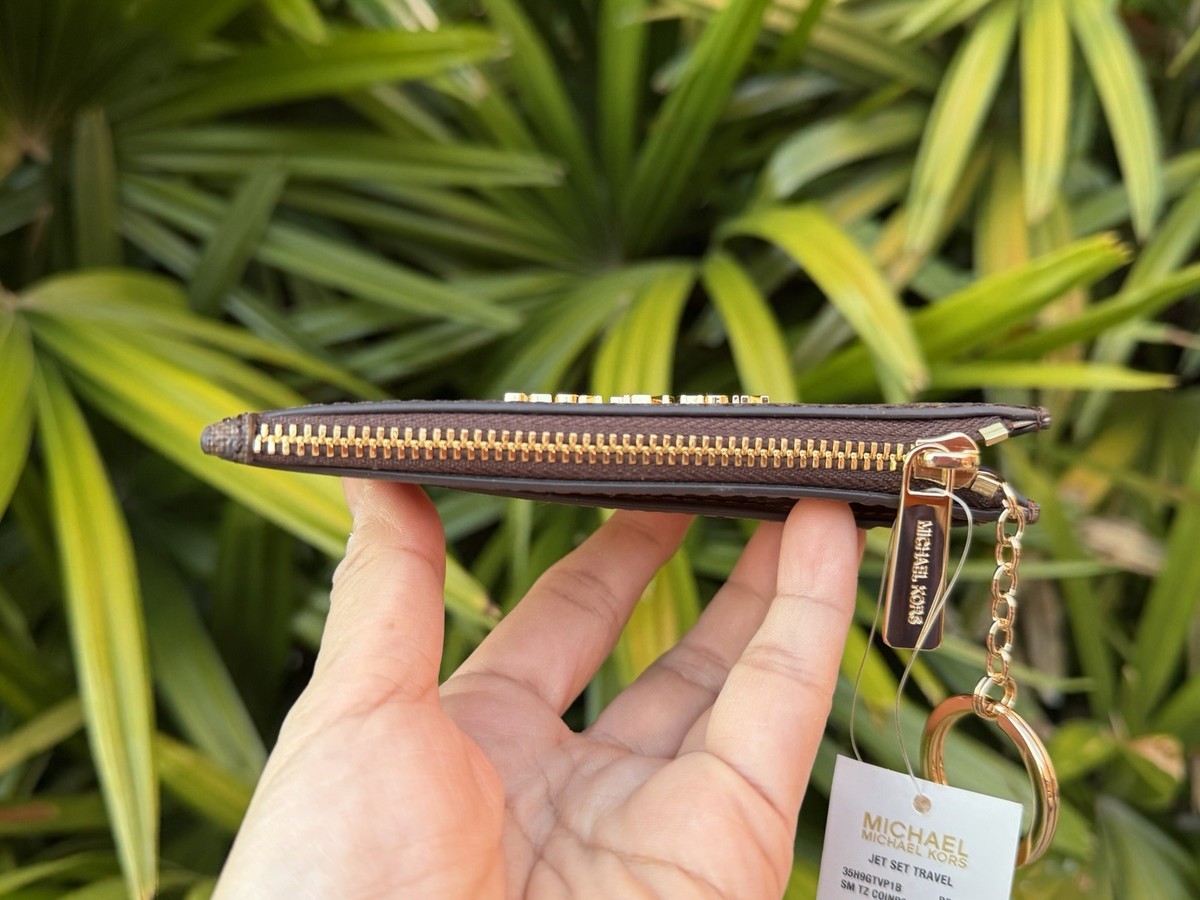 Michael Kors Jet set Travel SM Coin Pouch ID Key Holder Wallet MK