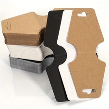 50pcs Kraft Display Cards Foldable Blank Jewelry Necklace Bracelet Earring Tags