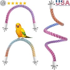 Durable Bird Rope Perch Parrots Climbing Play Multi-Level Cage Accessory New