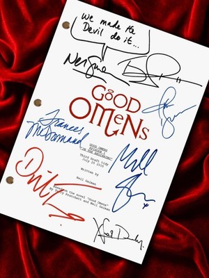 GOOD OMENS Signed TV Pilot Script, Screenplay Reproduction