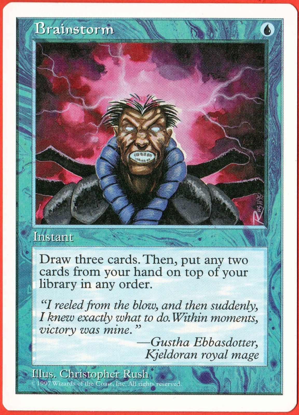 MTG ~ BRAINSTORM ~ Fifth Edition (1997)  NM/M ~ FREE SHIPPING ~ Vintage Common