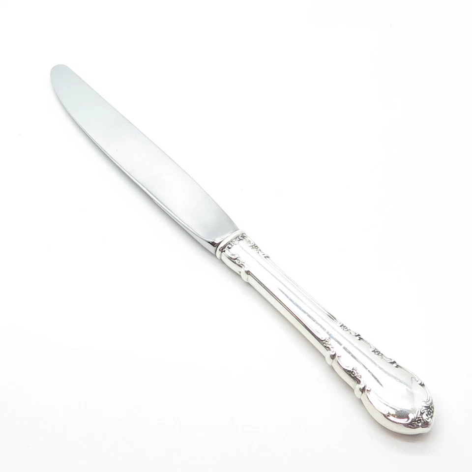 Cuchillo victoriano moderno Lunt 1941 antiguo de plata de ley 925 y acero inoxidable Foto 4 de 4