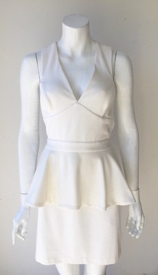 asos white peplum dress