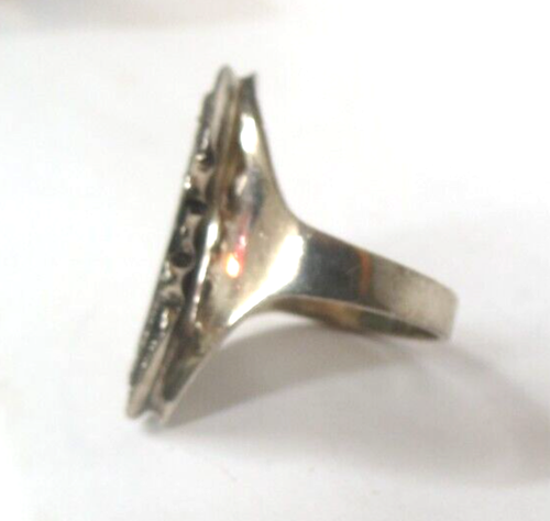 Size 9 Vintage Sterling Silver 925 Women's Ladies Ring Abalone Shell 7.7 gr - Picture 4 of 6