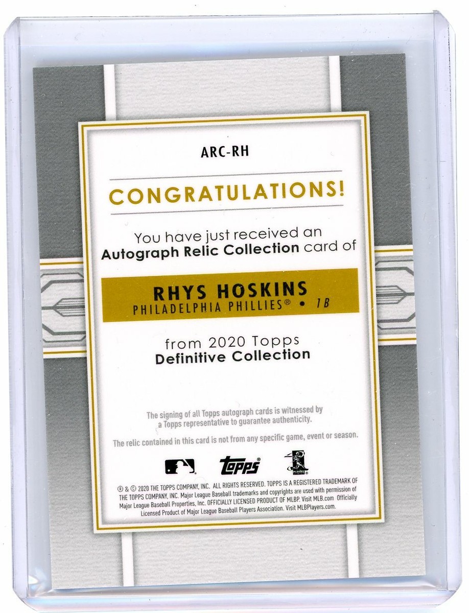 2020 Topps Definitive Collection Baseball Jumbo Relic Auto