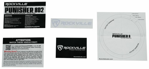 2 Rockville Punisher 8D2 8" 3000w Peak/750w RMS Competition Car Audio Subwoofers - Picture 10 of 10