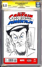 ALL-NEW CAPTAIN AMERICA 1CGC SS 8.0 ALLEN BELLMAN SKETCH MARVEL STAN LEE NAMOR